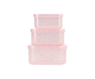 3  Lunchboxen, rosa/ Glitzer | Tutete - toietmoi-laboutique