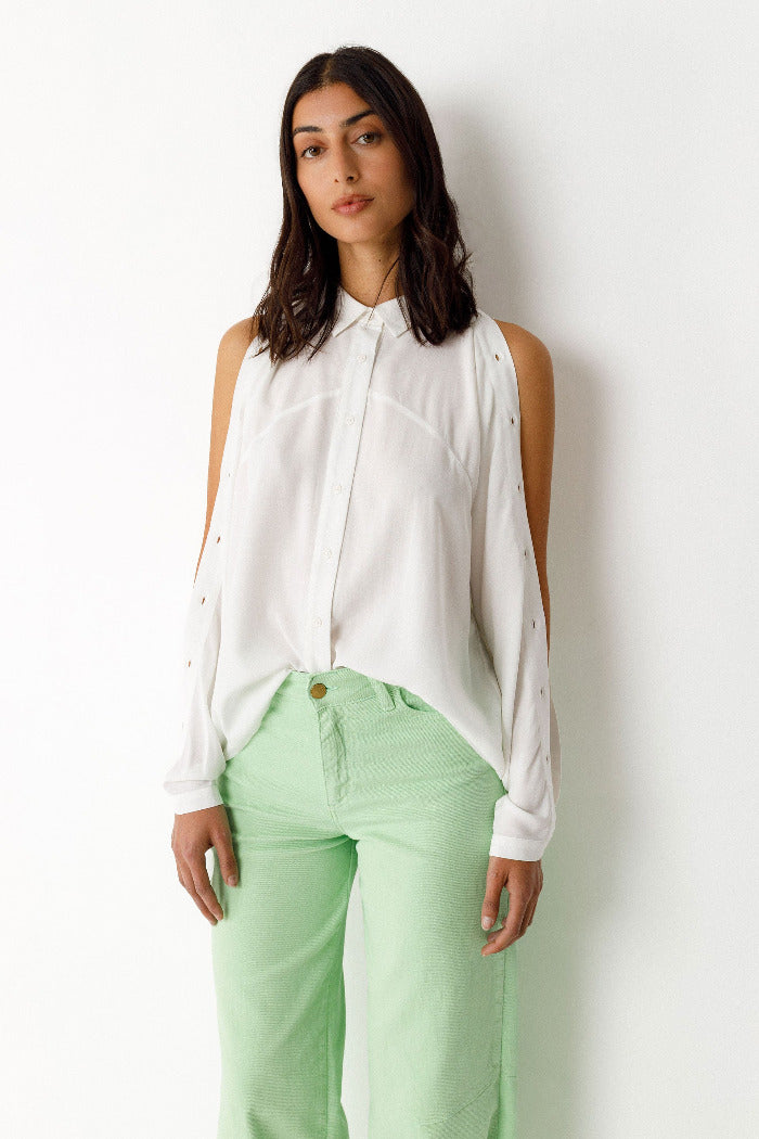 Bluse EKIA, weiss | SKFK - toietmoi-laboutique