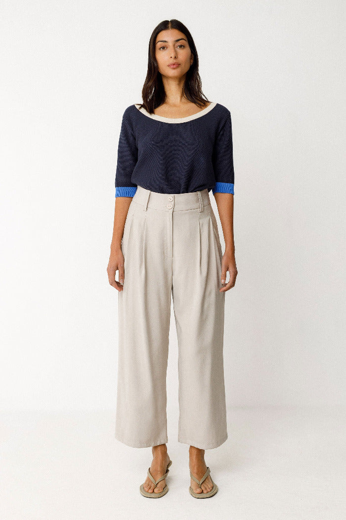 Weite Hose ESTI, beige | SKFK - toietmoi-laboutique