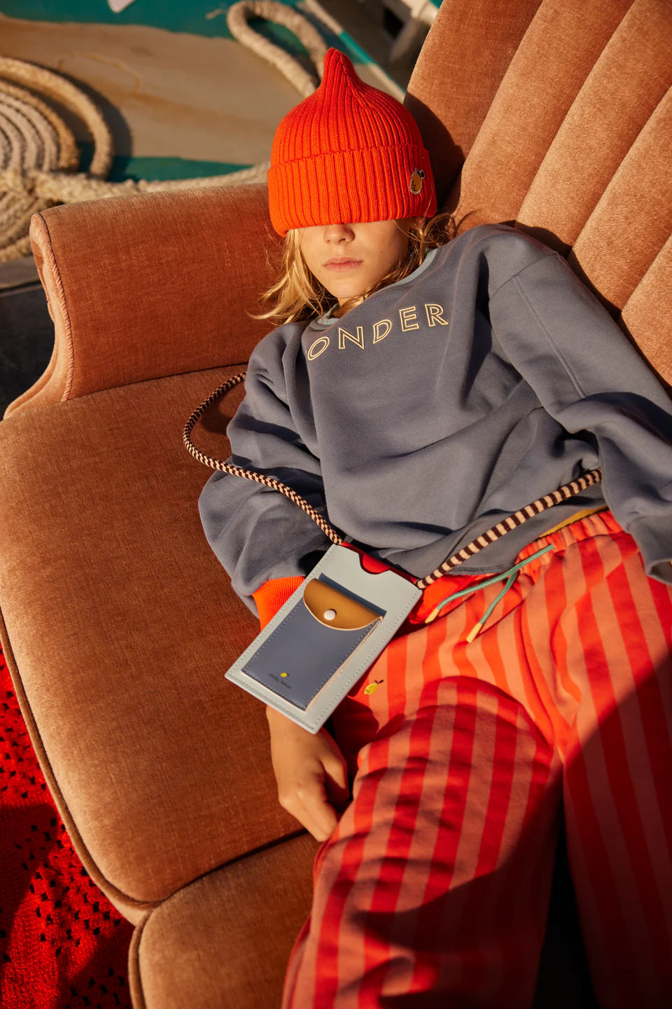 Handytasche / phone pouch ZISSOU BLUE - hellblau/dunkelblau | Sticky Lemon - toietmoi-laboutique