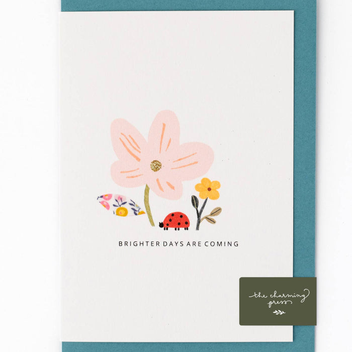 Postkarte mit Umschlag, Brighter days are coming | The Charming Press - toietmoi-laboutique
