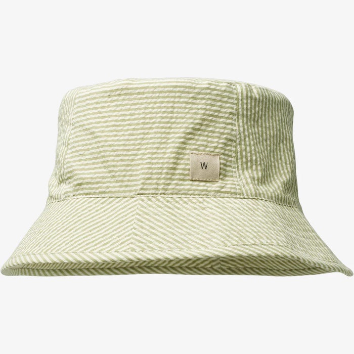Fischerhut, ALEC, ecru/grün gestreift | Wheat - toietmoi-laboutique