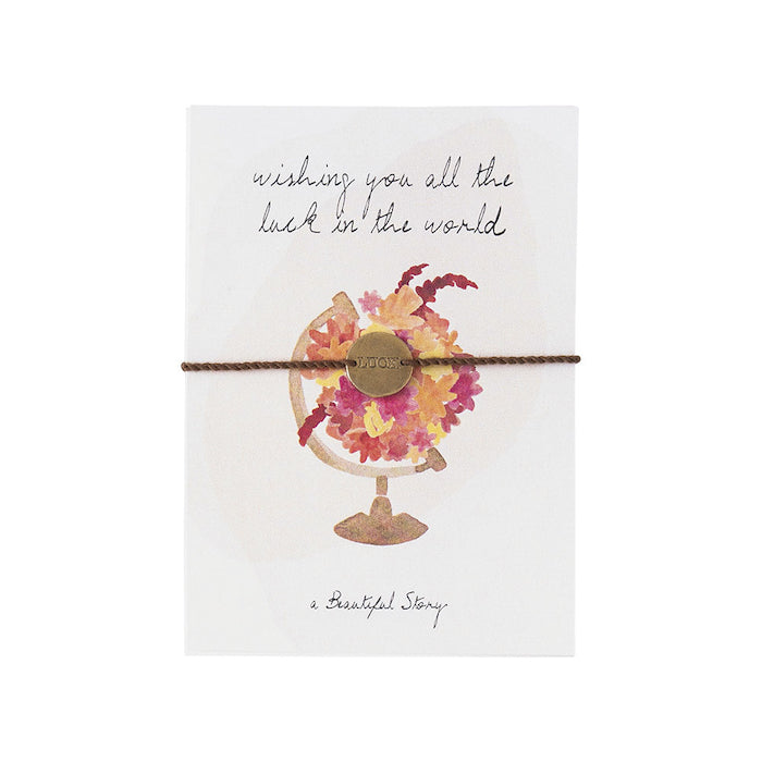 Mini-Postkarte mit Armband, Blumenglobus | a beautiful story - toietmoi-laboutique