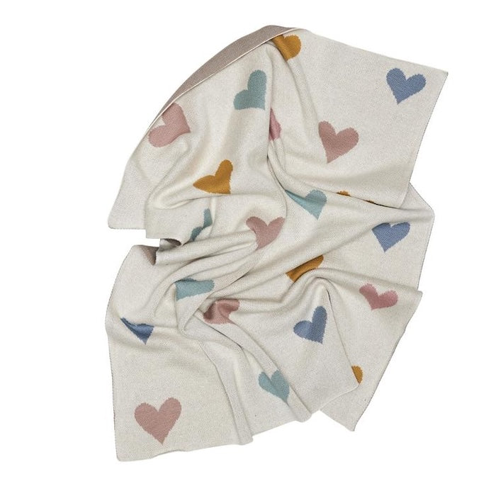 Strickdecke, Candy Hearts | Scout - toietmoi-laboutique