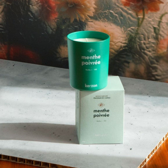 Duftkerze / Fragranced candle, Menthe Poivrée | Kerzon - toietmoi-laboutique