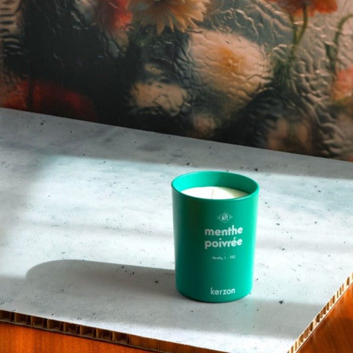Duftkerze / Fragranced candle, Menthe Poivrée | Kerzon - toietmoi-laboutique