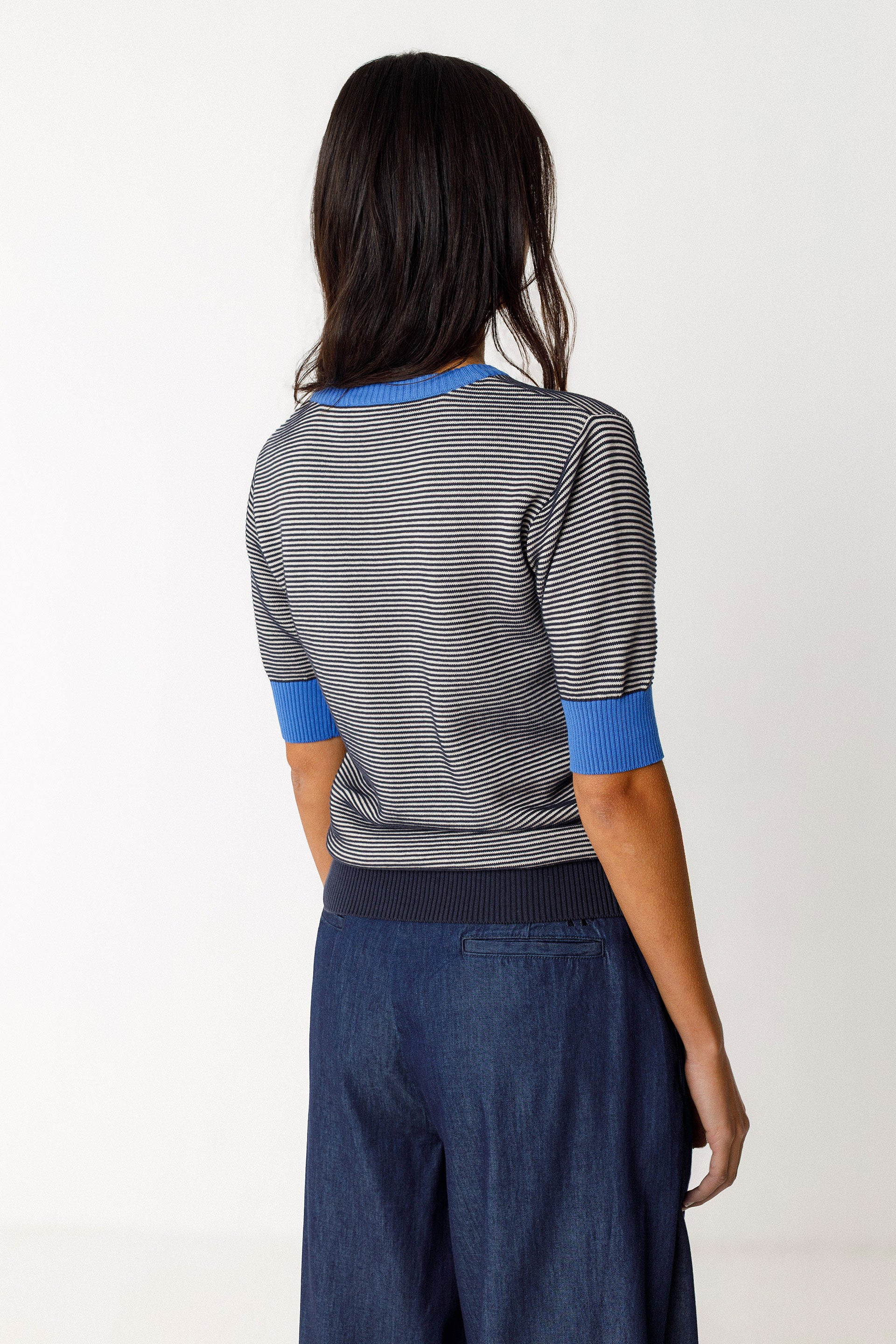 Sweater mit 3/4 Ärmeln MUIKE, navy | SKFK - toietmoi-laboutique