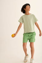 COVEK264s6, soft gauze cotton bermuda shorts green-soft gauze cotton | cozmo - toietmoi-laboutique