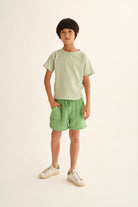COVEK264s6, soft gauze cotton bermuda shorts green-soft gauze cotton | cozmo - toietmoi-laboutique