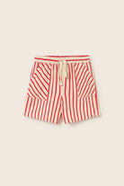 COZMO Sweatshorts, ecru/rot gestreift | cozmo - toietmoi-laboutique