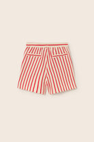 COZMO Sweatshorts, ecru/rot gestreift | cozmo - toietmoi-laboutique
