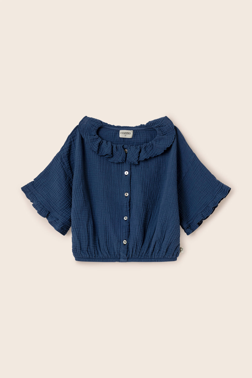COZMO Musselin Bluse, navy | cozmo - toietmoi-laboutique
