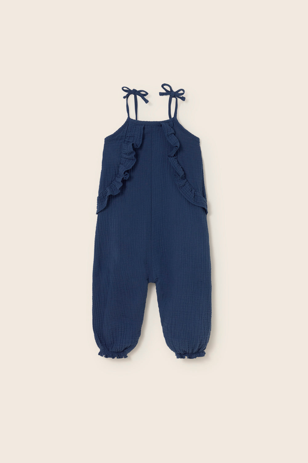COZMO Musslin Träger Latzhose, navy | cozmo - toietmoi-laboutique