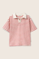 COZMO Polo Shirt, rot/weiss gestreift | cozmo - toietmoi-laboutique