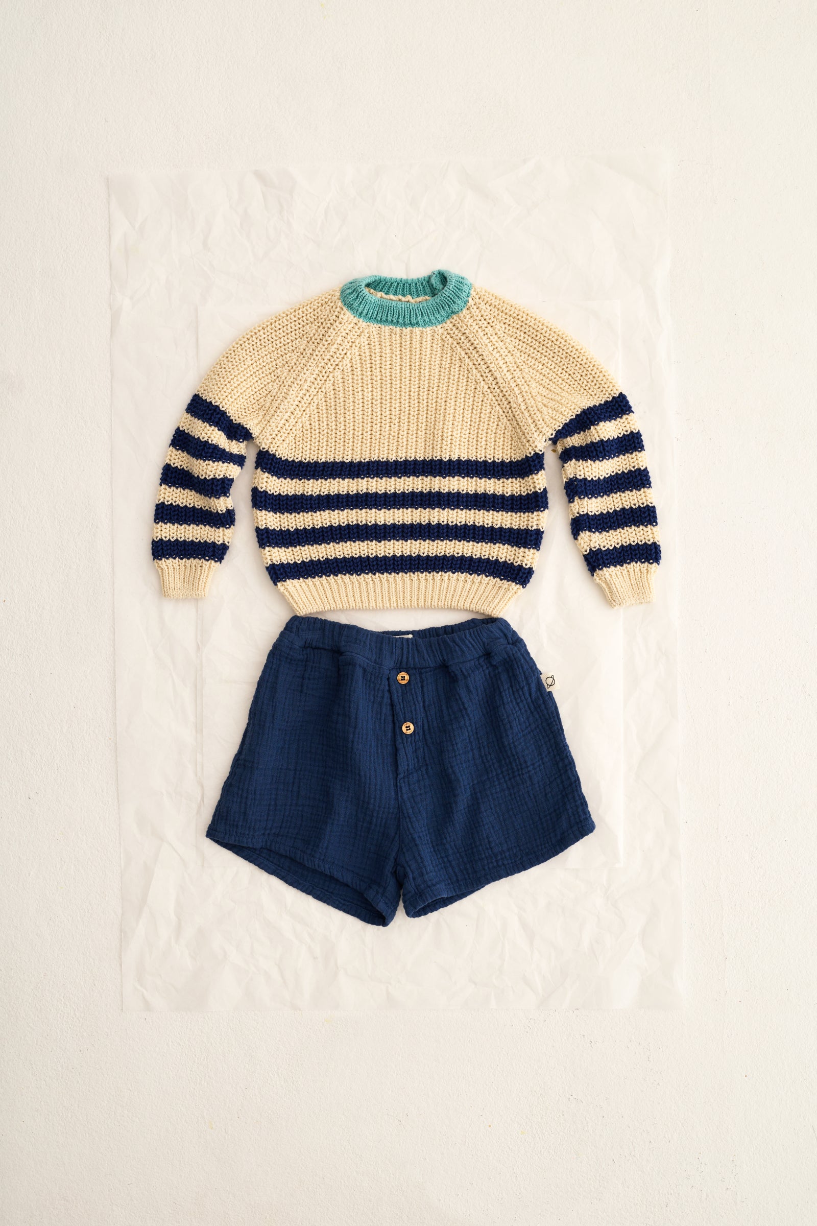 COZMO Musselin Babyhose, navy | cozmo - toietmoi-laboutique