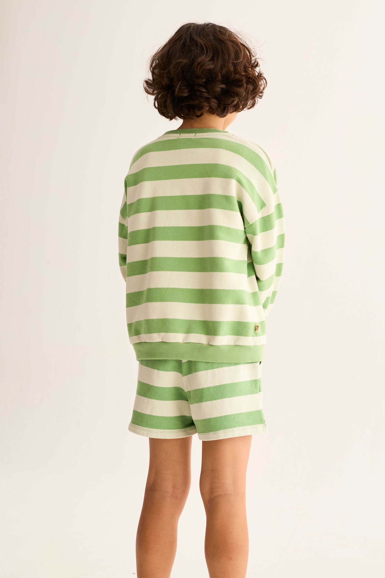 DANK330s6, green-striped cotton fleece | cozmo - toietmoi-laboutique