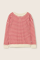 COZMO Frottee Pullover, rot/gestreift | cozmo - toietmoi-laboutique