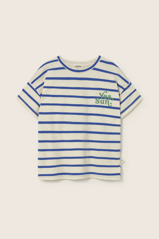 COZMO T-Shirt, weiss/navy gestreift | cozmo - toietmoi-laboutique