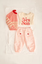 COZMO Baby T-Shirt, yes sun/rosa | cozmo - toietmoi-laboutique