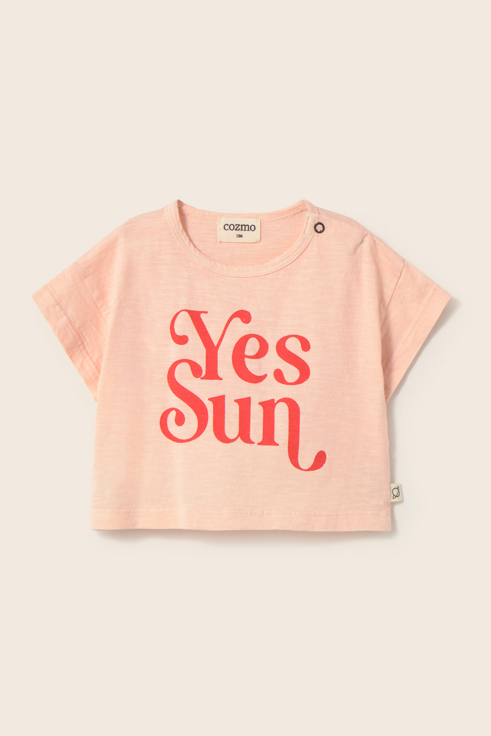 COZMO Baby T-Shirt, yes sun/rosa | cozmo - toietmoi-laboutique