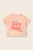 COZMO Baby T-Shirt, yes sun/rosa | cozmo - toietmoi-laboutique
