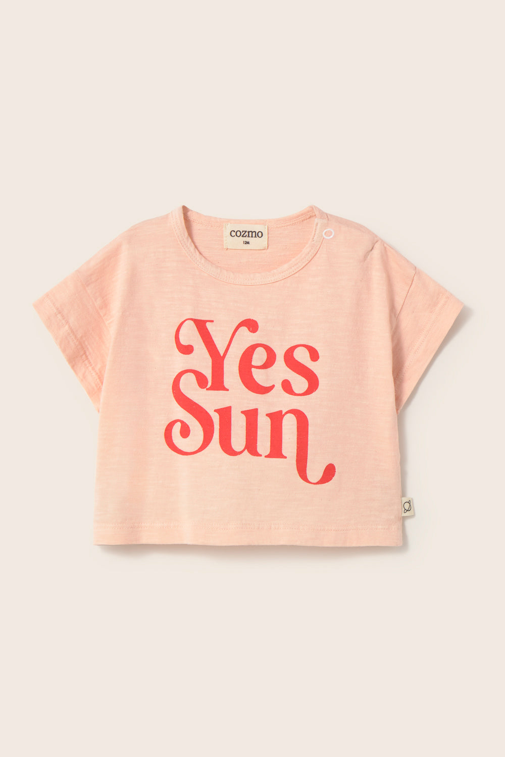 COZMO Baby T-Shirt, yes sun/rosa | cozmo - toietmoi-laboutique