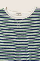 ENEAK269s6, blue green-striped terry cloth | cozmo - toietmoi-laboutique