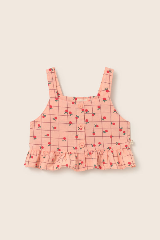 COZMO Träger Top, rosa/Äpfel | cozmo - toietmoi-laboutique