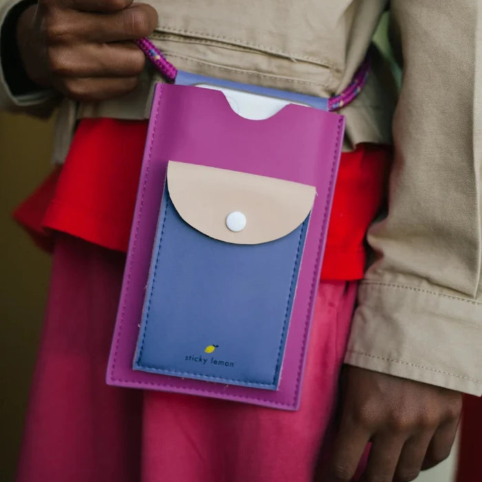 Handytasche / phone pouch "gymnastic pink" - lila/rosa | Sticky Lemon - toietmoi-laboutique