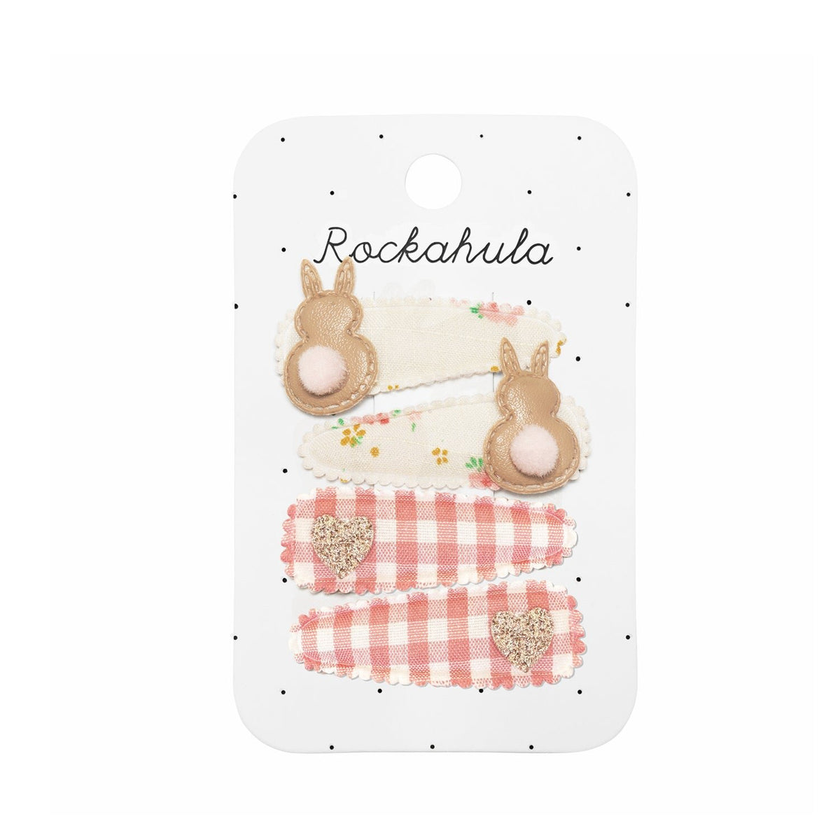4 Haarspangen, Hase/Vichycaro | Rockahula - toietmoi-laboutique