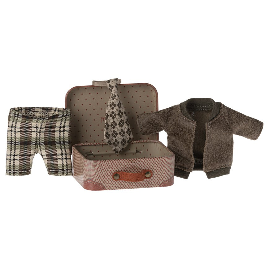 Maileg Metallkoffer Jacke/Hose/Kravatte für Opa Maus - Travel the world | maileg - toietmoi-laboutique