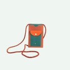 Handytasche / phone pouch "athletics track" - petrol/dunkles rosa | Sticky Lemon - toietmoi-laboutique