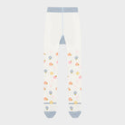 Strumpfhose, weiss mit Blumen | Hust & Claire - toietmoi-laboutique