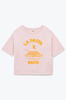 Damen T-Shirt, puderrosa/PASTA E BASTA | Arsène & les pipelettes (Damen) - toietmoi-laboutique