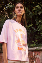 Damen T-Shirt, puderrosa/PASTA E BASTA | Arsène & les pipelettes (Damen) - toietmoi-laboutique