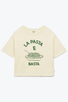 Damen T-Shirt, ecru und grün/PASTA E BASTA | Arsène & les pipelettes (Damen) - toietmoi-laboutique