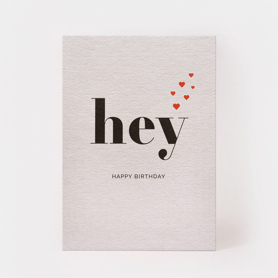Postkarte - Hey happy birthday | Kartenmarie - toietmoi-laboutique