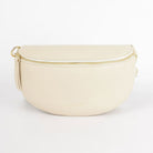 Bauchtasche aus Leder, ecru | Maison Fanli - toietmoi-laboutique