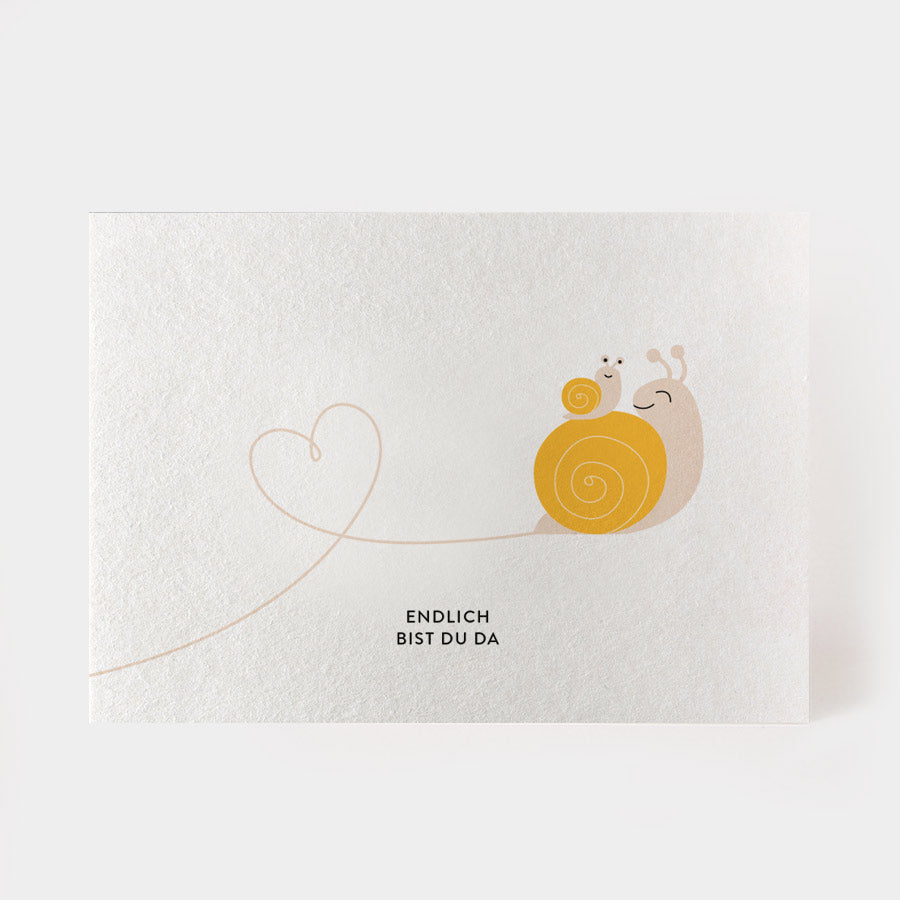 Postkarte - Endlich bist du da | Kartenmarie - toietmoi-laboutique