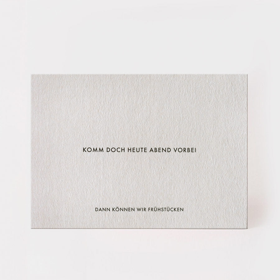 Postkarte - Komm doch heute Abend vorbei | Kartenmarie - toietmoi-laboutique