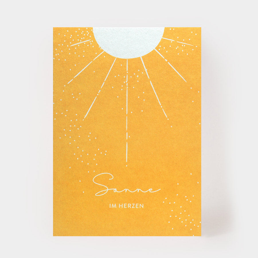 Postkarte - Sonne im Herzen | Kartenmarie - toietmoi-laboutique