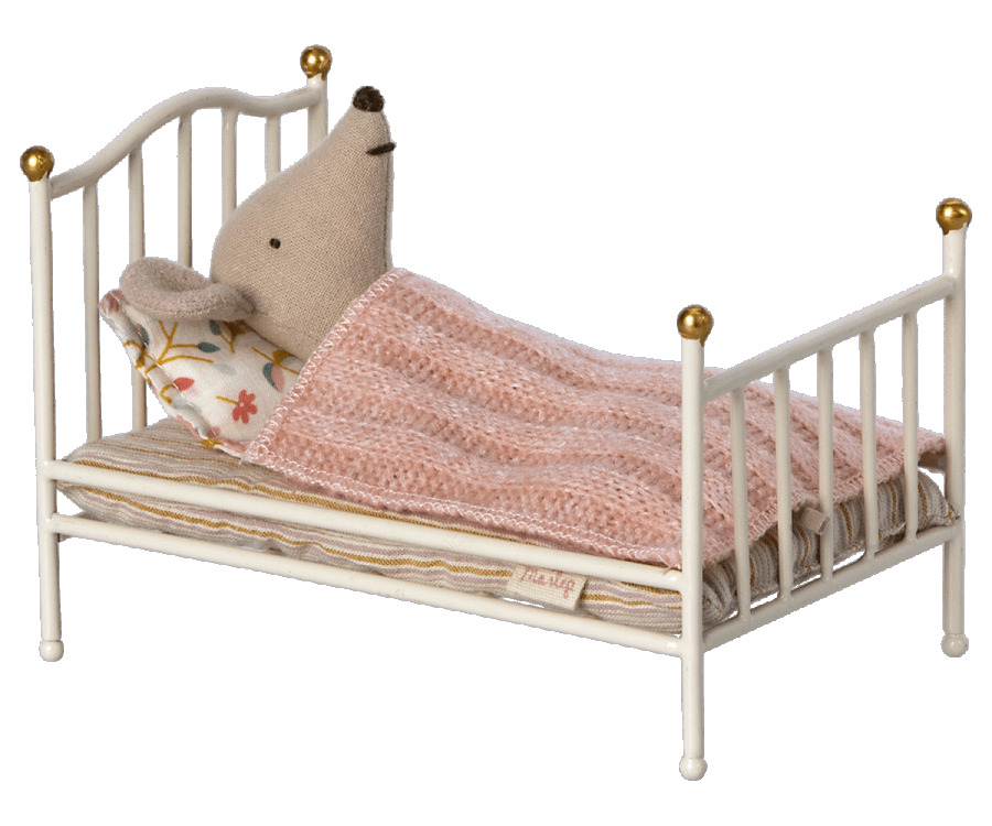 Maileg Vintage Metallbett, weiss | maileg - toietmoi-laboutique