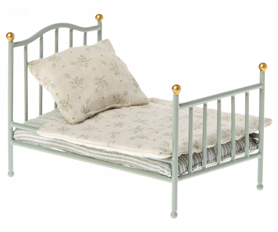 Maileg Vintage Metallbett, Minze | maileg - toietmoi-laboutique