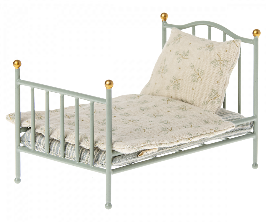 Maileg Vintage Metallbett, Minze | maileg - toietmoi-laboutique