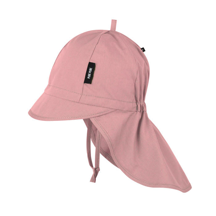 Sonnenhut mit Nackenschutz, rosa | pure pure - toietmoi-laboutique