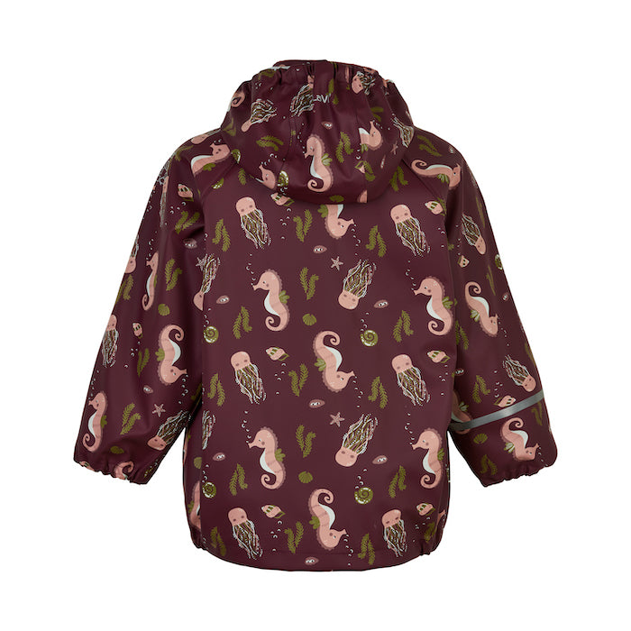 Regenset mit Meerestieren, bordeaux | CeLaVi - toietmoi-laboutique