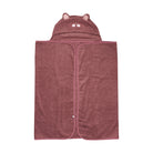 Frottee Badetuch mit Kapuze, bordeaux mit Katze | Pippi - toietmoi-laboutique