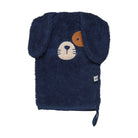 Frottee-Waschlappen, navy mit Hund | Pippi - toietmoi-laboutique