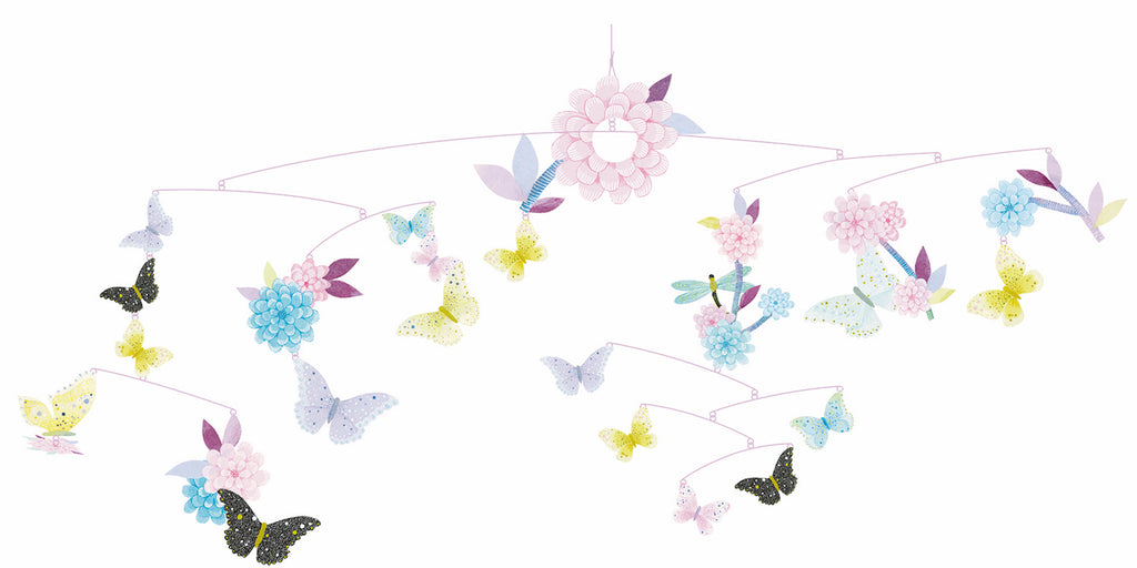 Mobile, Schmetterlinge mit Blumen | djeco - toietmoi-laboutique