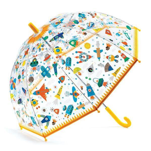 Regenschirm transparent, Weltraum | djeco - toietmoi-laboutique